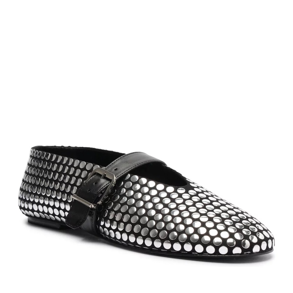 Schutz - Eiza Studded Leather Ballet Flats